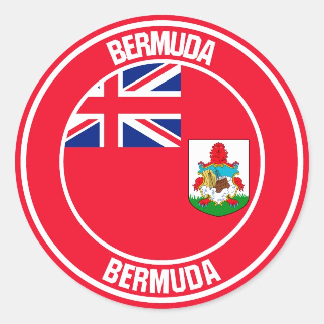 Bermuda Round Emblem Classic Round Sticker (Front)
