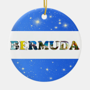 Bermuda Travel Photos Tropical Blue Christmas Ceramic Tree Decoration