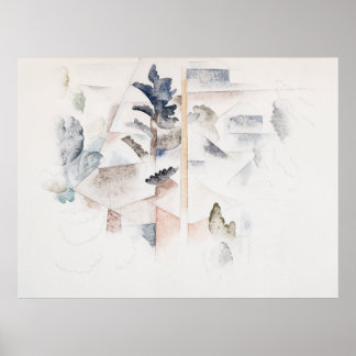 Bermuda Trees and Architecture by Charles Demuth Poster