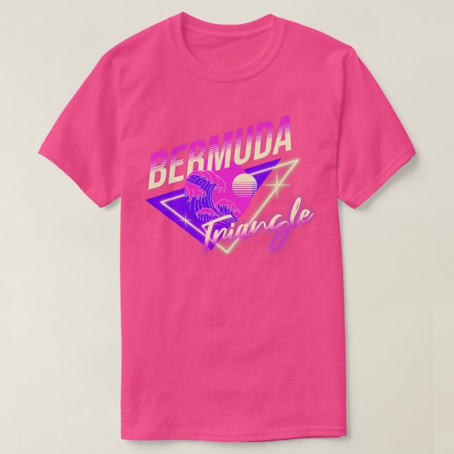 Bermuda Triangle 80s retro neon T-Shirt (Design Front)