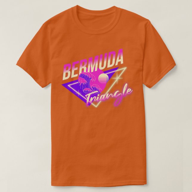 Bermuda Triangle 80s retro neon T-Shirt (Design Front)