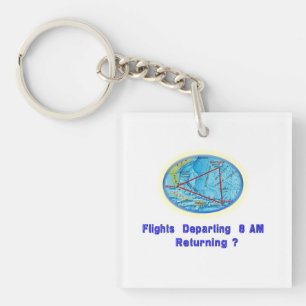 Bermuda triangle art key ring