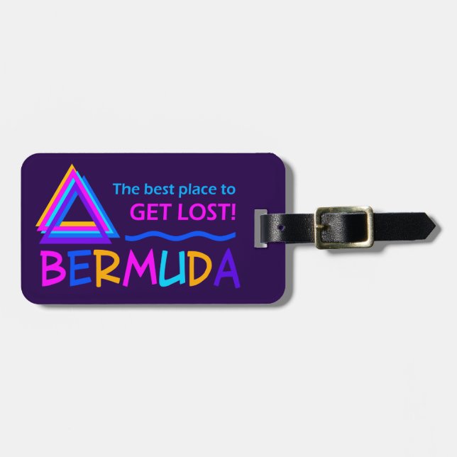 Bermuda Triangle custom luggage tag (Front Horizontal)