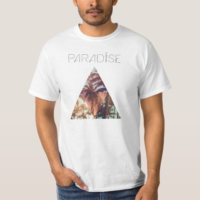 Bermuda Triangle Palm Paradise T-Shirt (Front)