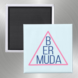 Bermuda Triangle with Modern Text Inside Magnet
