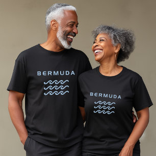 Bermuda Triple Ocean Waves Dark Colour T-Shirt