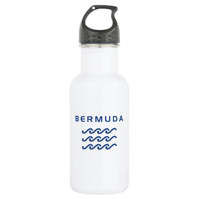 Bermuda Triple Ocean Waves Light-Colour 532 Ml Water Bottle (Front)