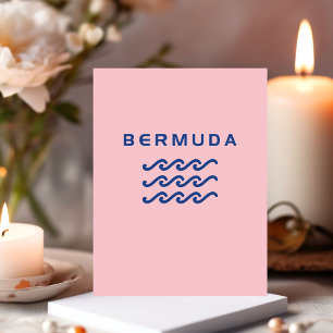 Bermuda Triple Ocean Waves Light-Colour Postcard