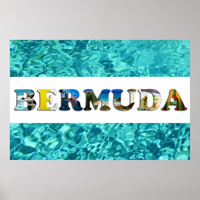 Bermuda Tropical Beach Blue Ocean Travel Photo Poster (Front)