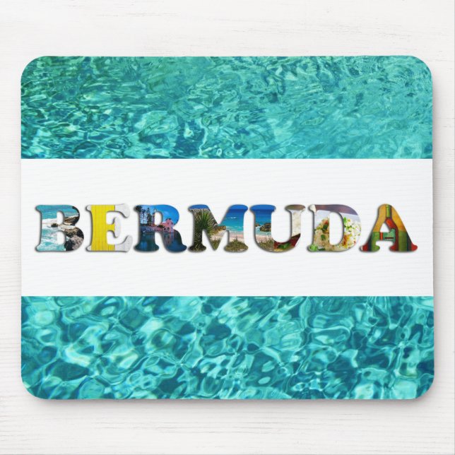 Bermuda Tropical Beach Blue Ocean Travel Photos Mouse Mat (Front)