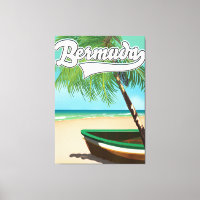 Bermuda Tropical island travel poster
