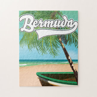 Bermuda Tropical island travel poster Jigsaw Puzzle