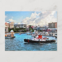 Bermuda - Tugboat Going Into Hamilton Harbour