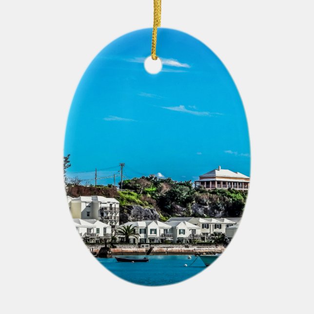 Bermuda View Ceramic Tree Decoration (Front)