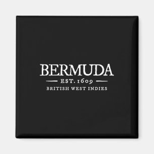 Bermuda Vintage Letter Retro Throwback Vacation So Magnet