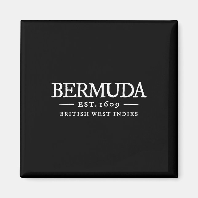 Bermuda Vintage Letter Retro Throwback Vacation So Magnet (Front)