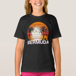 Bermuda Vintage Palm Trees Summer Beach T-Shirt