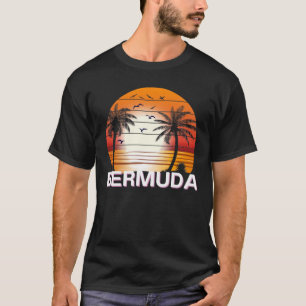 Bermuda Vintage Palm Trees Summer Beach T-Shirt