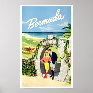 Bermuda vintage travel poster