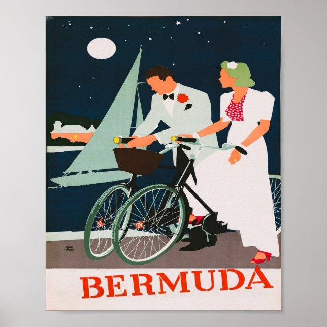 Bermuda Vintage Travel Poster (Front)