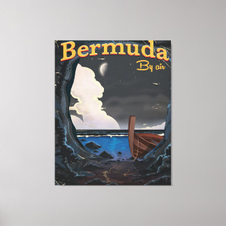 Bermuda vintage travel poster canvas print