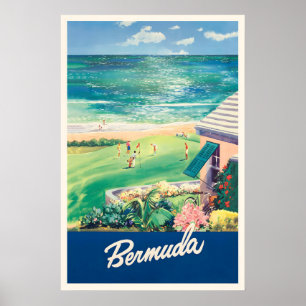Bermuda Vintage Travel Poster - Framed  Unframed