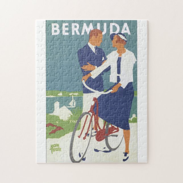 Bermuda Vintage Travel Poster Jigsaw Puzzle (Vertical)