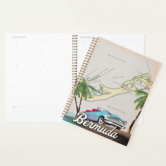 Bermuda vintage travel poster planner