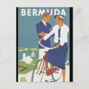 Bermuda Vintage Travel Poster Postcard
