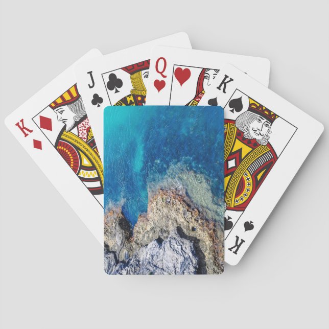 Bermuda Waters & Rocky Shoreline Playing Cards (Back)