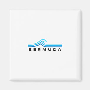 Bermuda Waves Vintage Mens Womens Girls Boys Souve Magnet