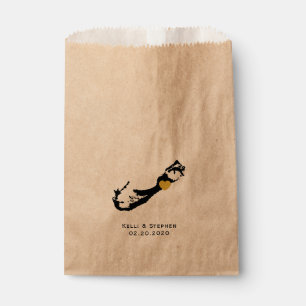 Bermuda Wedding Favour Treat Sacks, Gift Bags