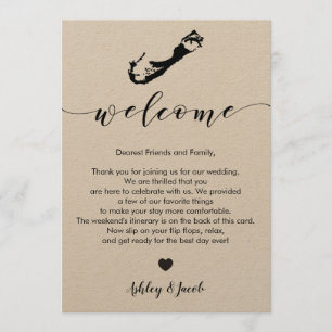 Bermuda Wedding Welcome Letter & Itinerary Card