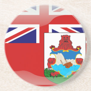 Bermudian glossy flag coaster