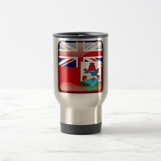 Bermudian glossy flag travel mug (Center)