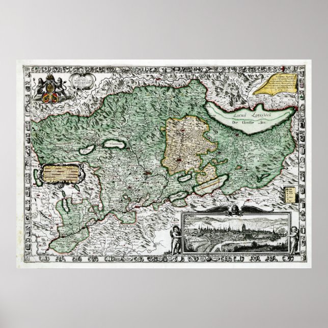 Bern - 1636 Map Poster (Front)