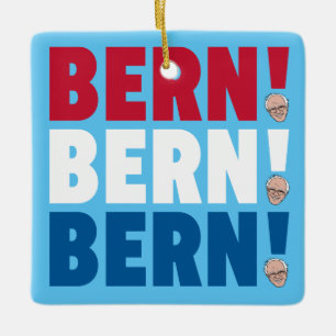Bern Bern Bern Bernie Sanders Ceramic Tree Decoration