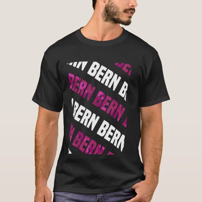 Bern Camo Pattern Pink Camouflage T-Shirt (Front)