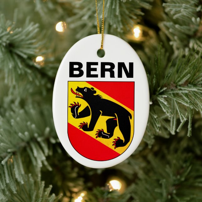 Bern coat of arms, SWITZERLAND Ceramic Tree Decoration (Tree)