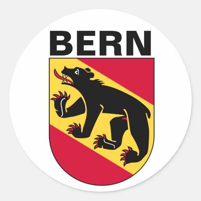Bern coat of arms, SWITZERLAND  Classic Round Sticker (Front)