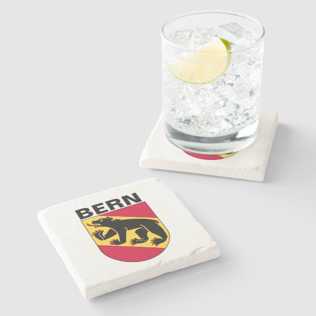 Bern coat of arms, SWITZERLAND Stone Coaster (Side)