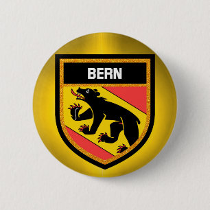 Bern Flag 6 Cm Round Badge