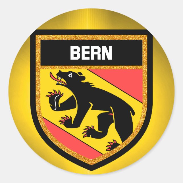 Bern Flag Classic Round Sticker (Front)