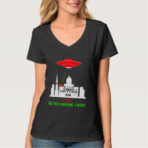 Bern Invasion Retro Gaming With Ufo T-Shirt