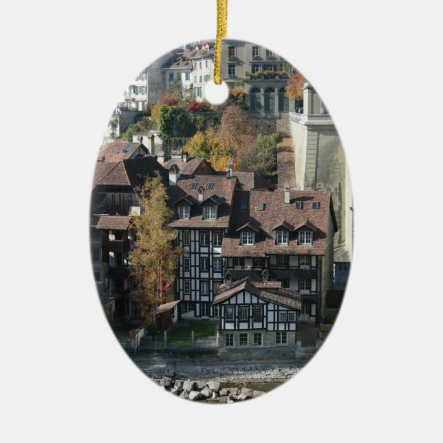 Bern, Switzerland Ceramic Tree Decoration (Front)
