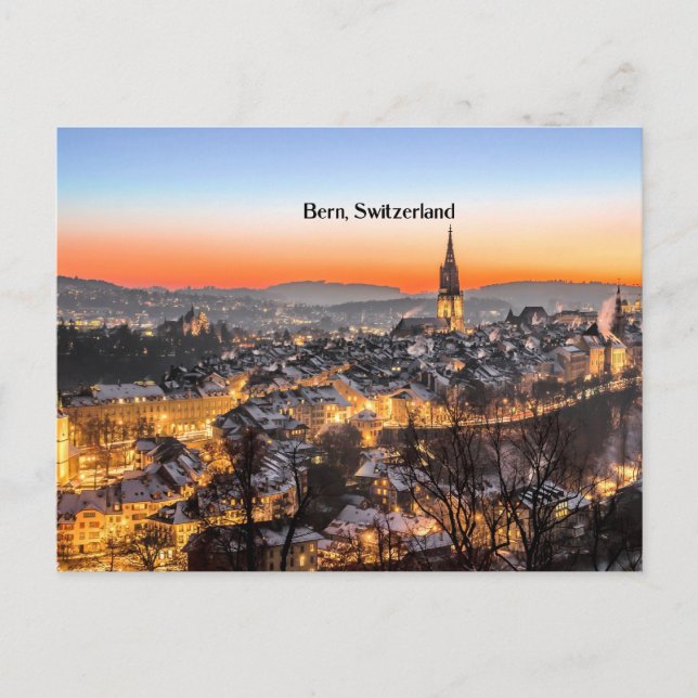 Bern, Switzerland panoramic view Postcard (Front)
