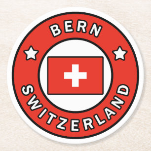 Bern Switzerland Round Paper Coaster