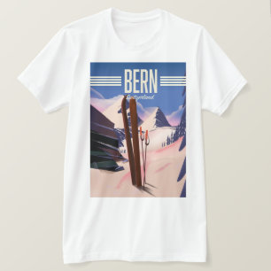 Bern switzerland ski poster T-Shirt