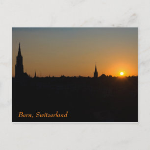 Bern Switzerland Skyline Postcard