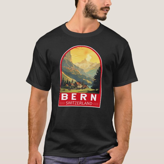 Bern Switzerland Travel Art Vintage T-Shirt (Front)